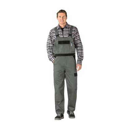 Planam - Latzhose 1224 grau/schwarz, Größe 102