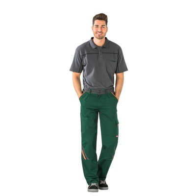 Planam - Bundhose 2422 grün/orange/schiefer, Größe 110