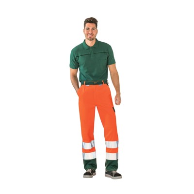 Planam - Bundhose 2018 warnorange/grün, Größe 26