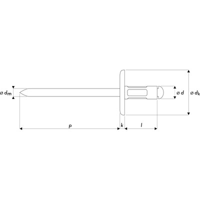 QONNECT® - Q-Multigrip Mehrbereichsblindniet Alu/Edelstahl A2 Extra Großkopf 4.8 X 17 X 16