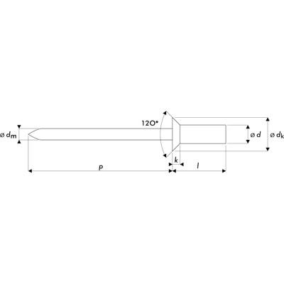 QONNECT® - Q-Sealed Dicht-/Becherniet Alu/Stahl Senkkopf 4.8 X 9.5