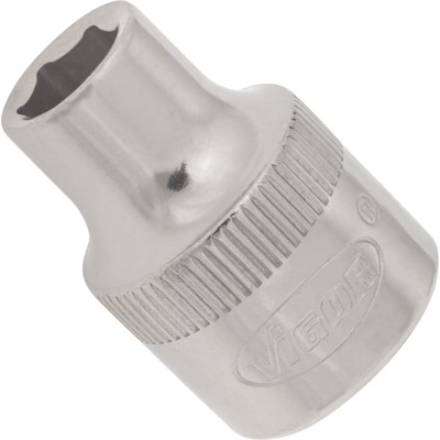VIGOR® - VIGOR Sechskant Steckschlüsseleinsatz ∙ V2277N ∙ Vierkant10 mm (3/8 Zoll) ∙ Außen Sechskant Profil ∙ 7 mm