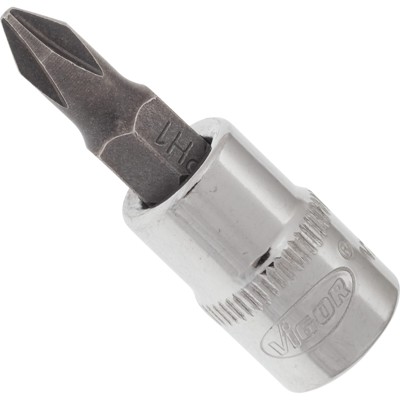 VIGOR® - VIGOR Schraubendreher-Einsatz ∙ V2436N ∙ Vierkant6,3 mm (1/4 Zoll) ∙ Kreuzschlitz Profil PH ∙ PH1