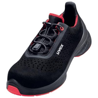uvex - 1 G2 Halbschuhe S1 68468 schwarz/rot, Weite 11, Größe 45